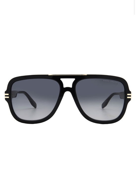 Marc Jacobs Accessories - Marc Jacobs Unísex Black Frame Sunglasses w/Gold Accents & Gradient Gray Lenses